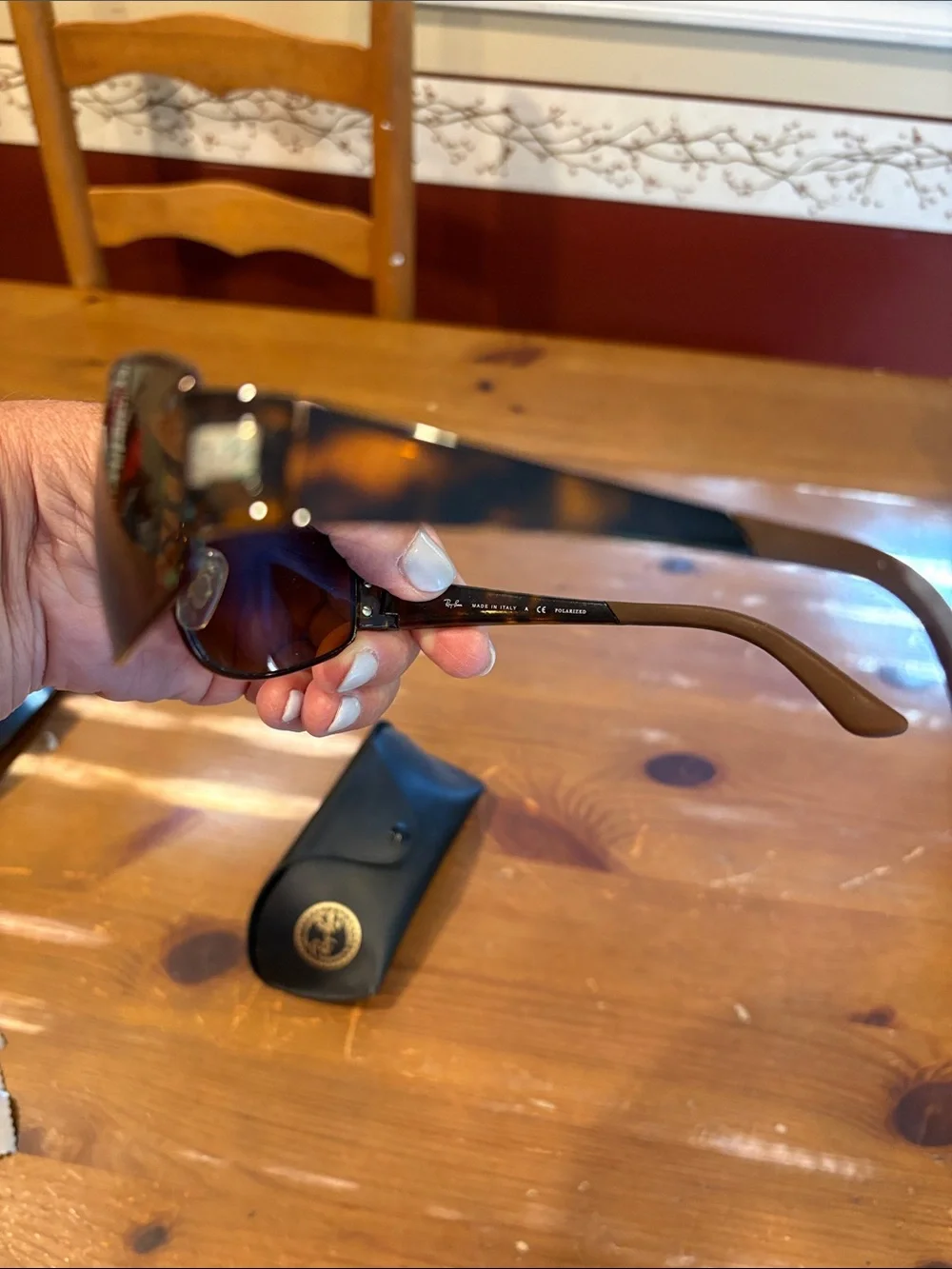 Ray-Ban Women’s Aviator Sunglasses - Brown Lenses, tortoise shell frame.